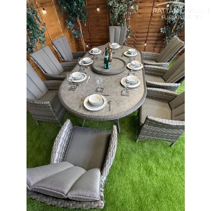 Rattan Serena Atlanta 230cm Oval 8 Seater Dining Set