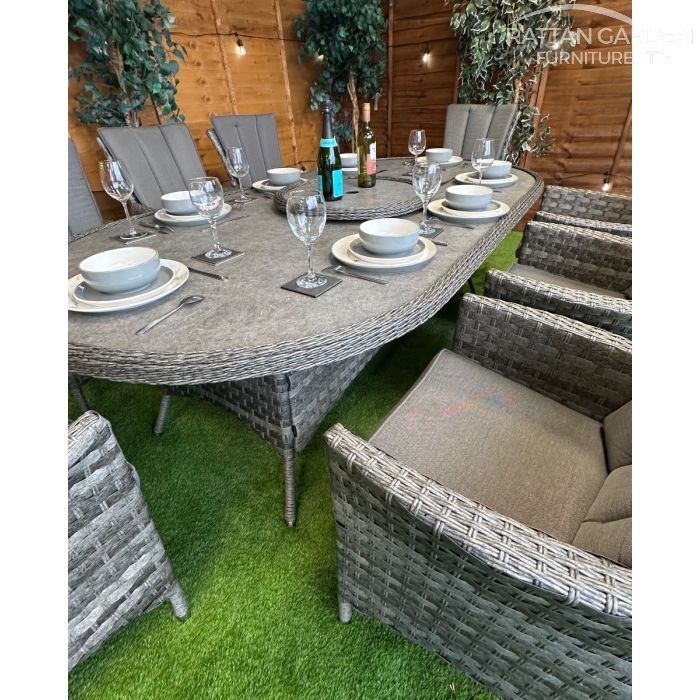 Rattan Serena Atlanta 230cm Oval 8 Seater Dining Set