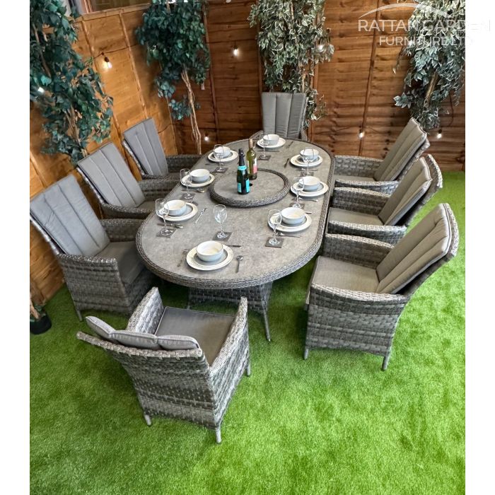 Rattan Serena Atlanta 230cm Oval 8 Seater Dining Set