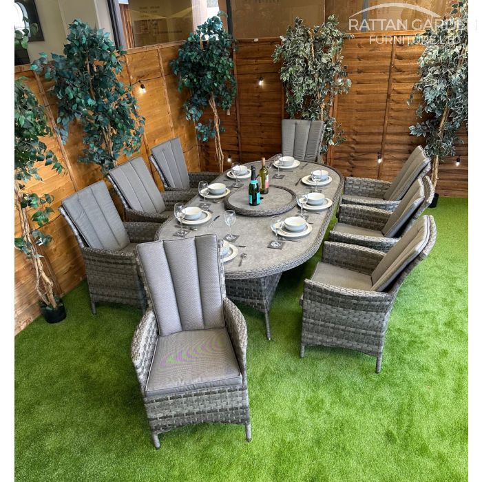 Rattan Serena Atlanta 230cm Oval 8 Seater Dining Set