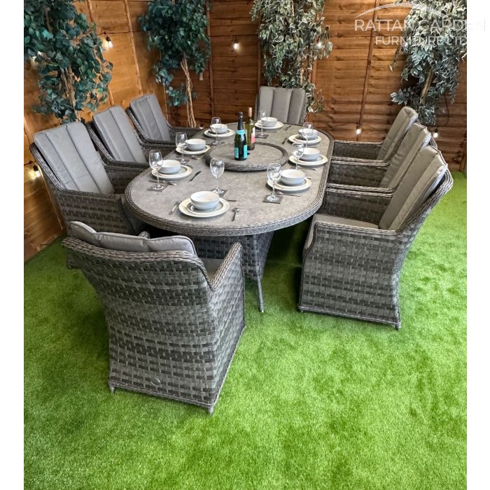 Rattan Serena Paris 230cm Oval 8 Seater Dining Set