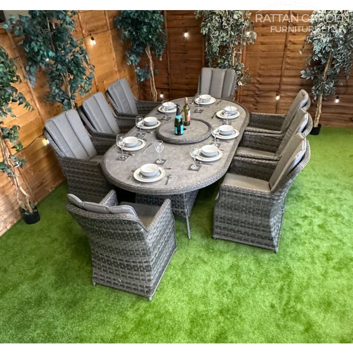 Rattan Serena Paris 230cm Oval 8 Seater Dining Set