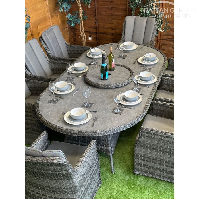 Rattan Serena Paris 230cm Oval 8 Seater Dining Set