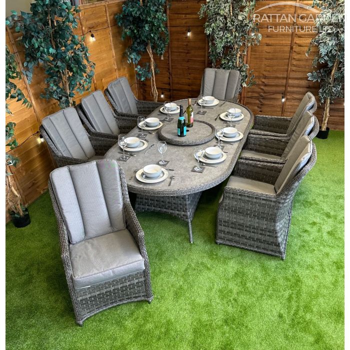 Rattan Serena Paris 230cm Oval 8 Seater Dining Set