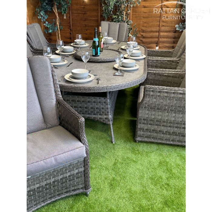Rattan Serena Paris 230cm Oval 8 Seater Dining Set