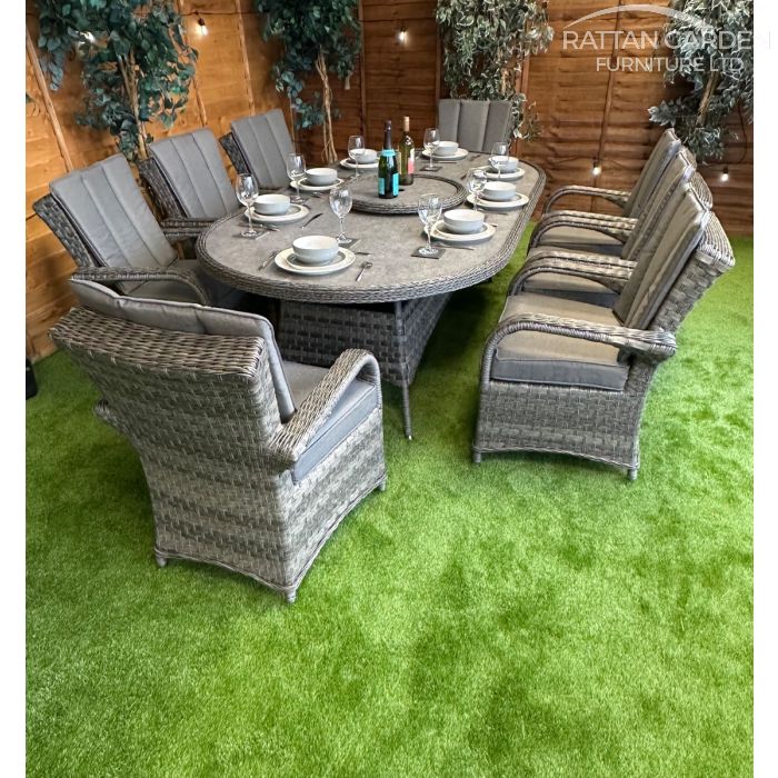 Rattan Serena Tokyo 230cm Oval 8 Seater Dining Set