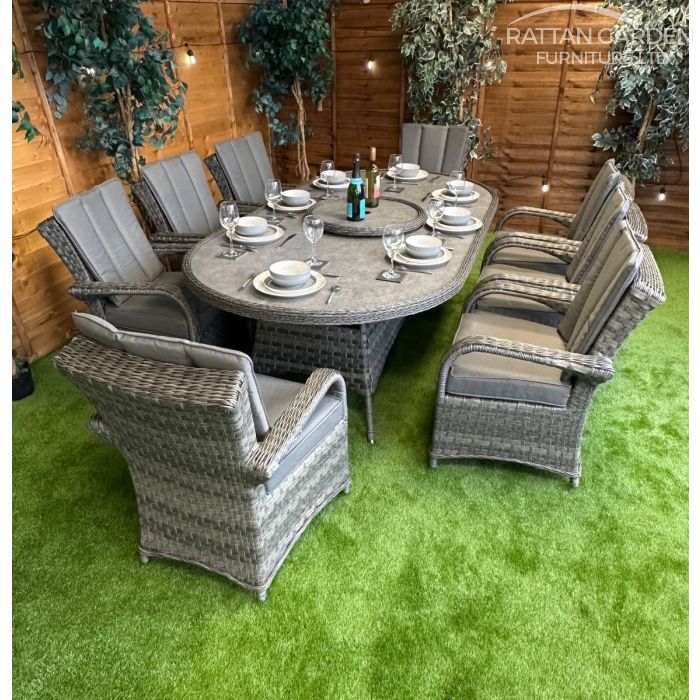 Rattan Serena Tokyo 230cm Oval 8 Seater Dining Set