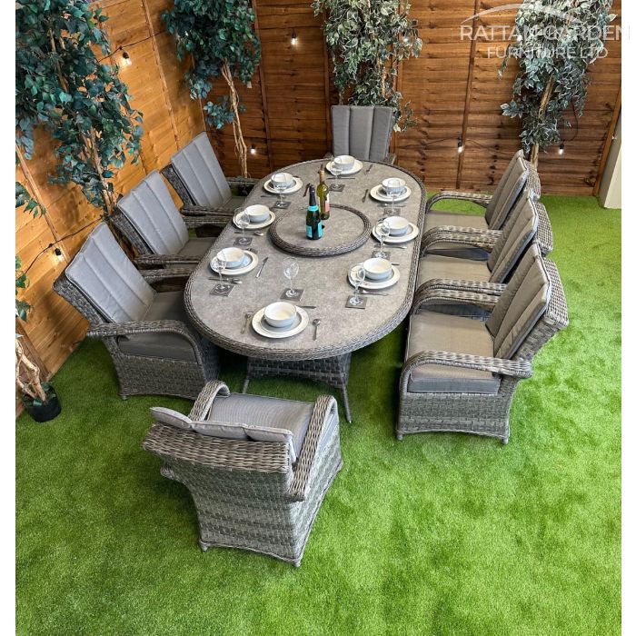 Rattan Serena Tokyo 230cm Oval 8 Seater Dining Set