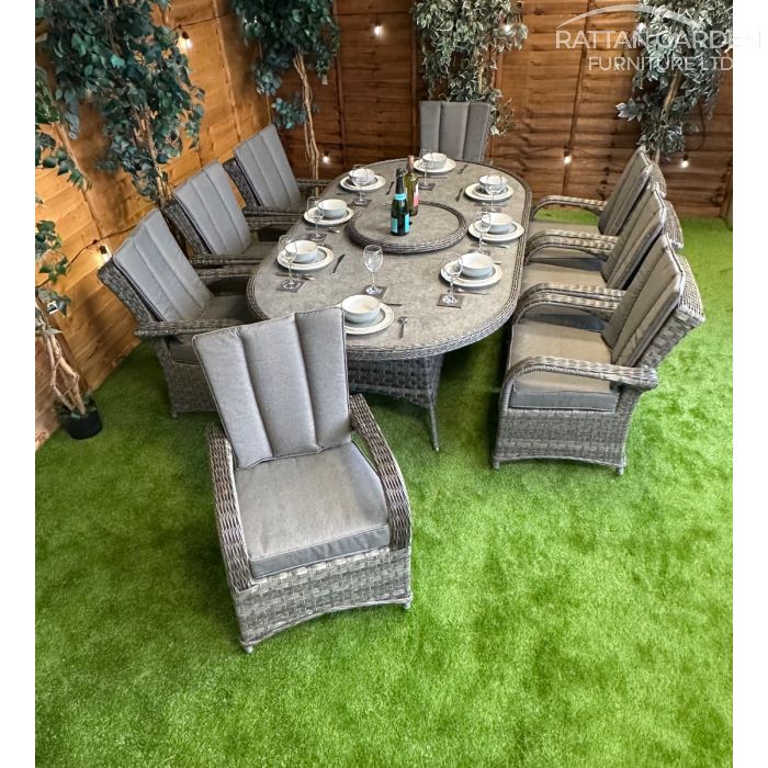 Rattan Serena Tokyo 230cm Oval 8 Seater Dining Set