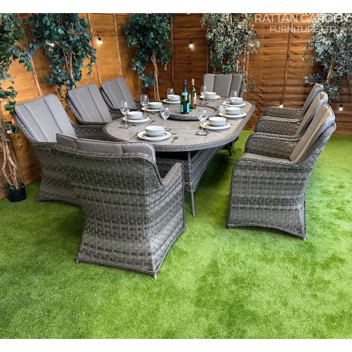 Rattan Serena Vienna 230cm Oval 8 Seater Dining Set