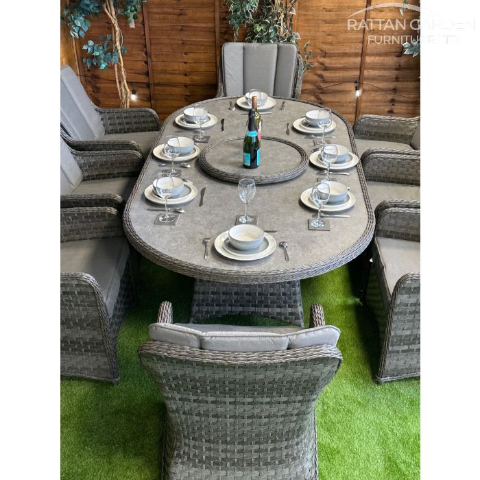 Rattan Serena Vienna 230cm Oval 8 Seater Dining Set
