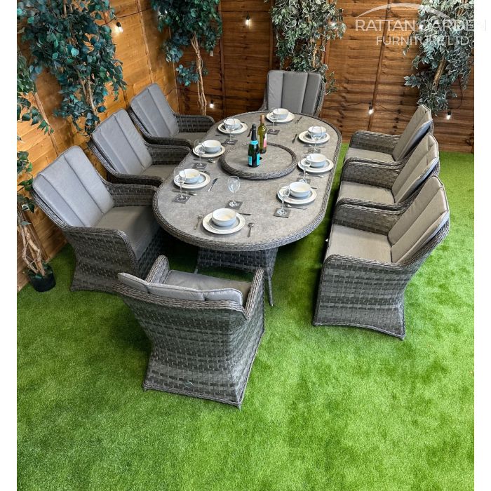 Rattan Serena Vienna 230cm Oval 8 Seater Dining Set