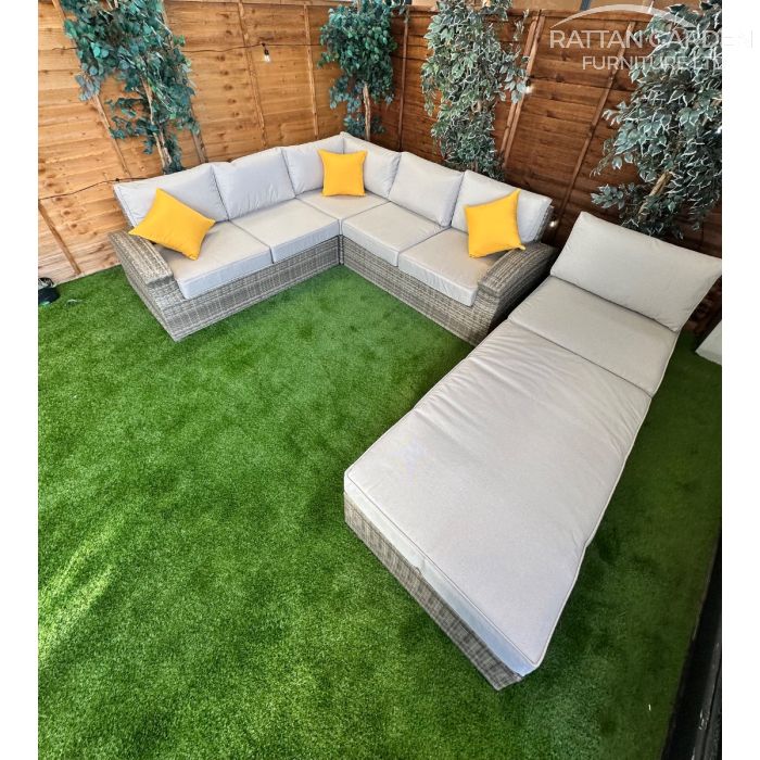Champagne Lisbon Corner Sofa Set With Coffee Table