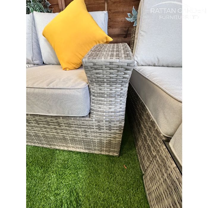 Champagne Lisbon Corner Sofa Set With Coffee Table