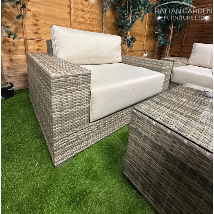 Champagne Oslo Extra Large 5 Seat 4 Piece Sofa Set