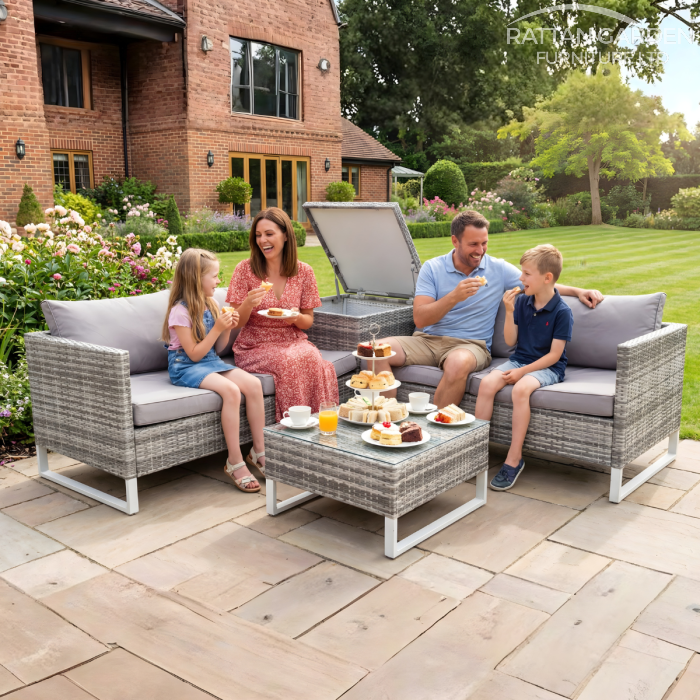 Jupiter Rattan Corner Sofa Set with Storage