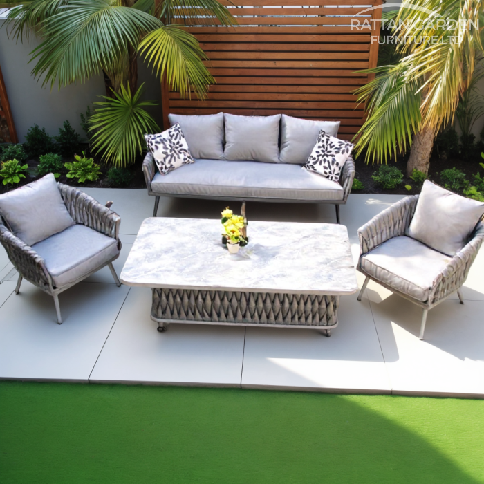 Chelsea Rope 5 seat 4 pieces sofa set