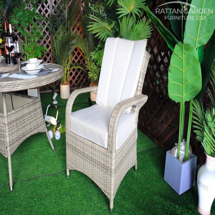 Rattan Champagne Tokyo 180cm Oval 6 Seater Fire Pit Set