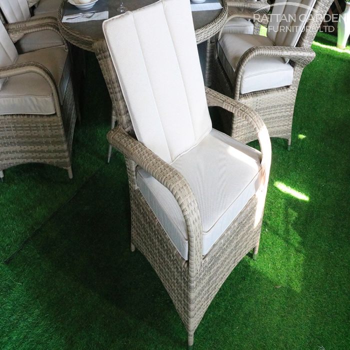Rattan Champagne Tokyo 180cm Oval 6 Seater Dining Set