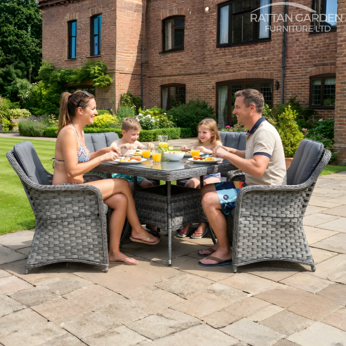 Rattan Serena Vienna Square 4 Seat Dining Set