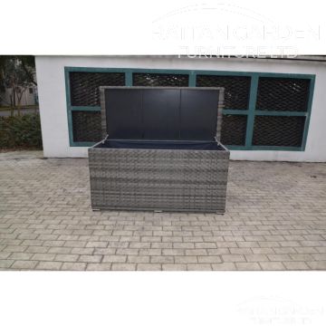 Serena Large Storage Box in Grey Rattan