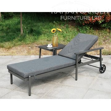 Brabazon Aluminium Sun Lounger with Side Table