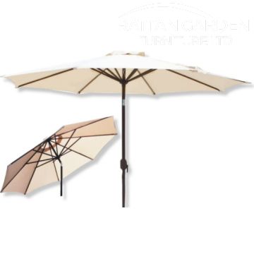 Shanghai 3m Round Crank Parasol in Cream