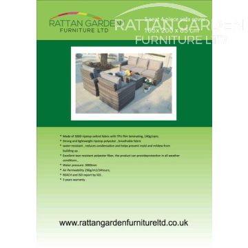 Deluxe Rain Cover for  Rattan 5 Seat 4 Piece Sofa Set