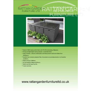 Deluxe Rain Cover for Rattan 6 Seater Cube Set