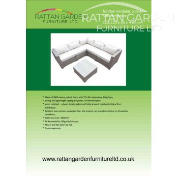Deluxe Rain Cover for Mayfair Modular rattan Corner Sofa
