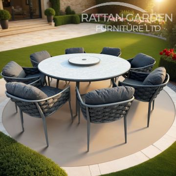 Annabelle Rope Grey 8 Seater Dining Set