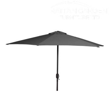 Shanghai 2.7m Round Crank Parasol in Grey