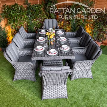 Rattan Serena Vienna Rectangular 8 Seat Dining Set