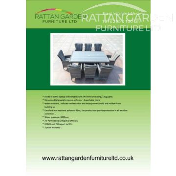 Deluxe Rain Cover for Rattan 8 Seat Rectangular Dining Set