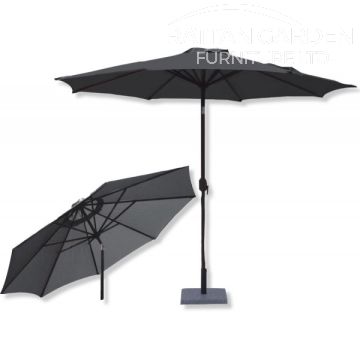 Shanghai 3m Round Crank Parasol in Grey