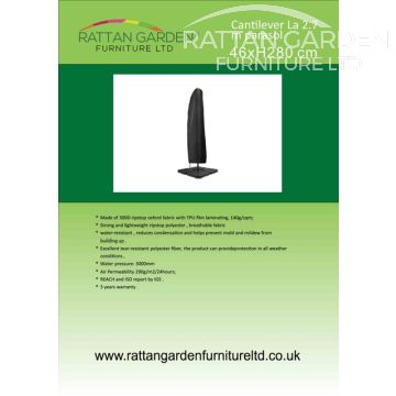 Deluxe Rain Cover for Standard Cantilever Parasol
