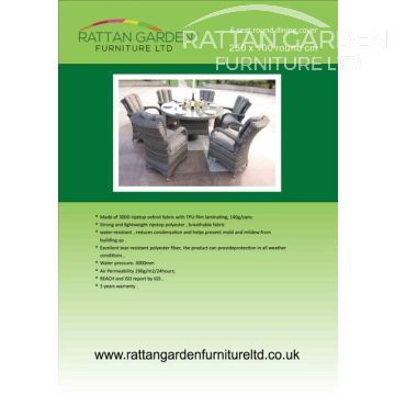 Deluxe Rain Cover for Rattan 6 Seat Round Dining Set