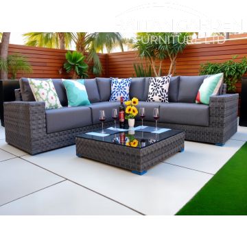 Prague Serena Rattan Corner Sofa Set