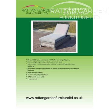 Deluxe Rain Cover For Single Sun Lounger