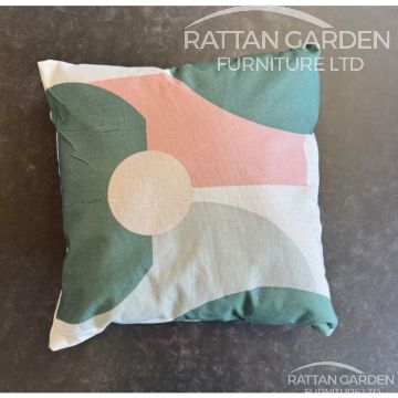 Peach Circle + Green Scatter Cushion