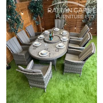 Rattan Serena Atlanta 230cm Oval 8 Seater Dining Set