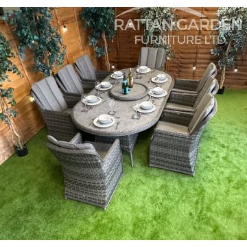 Rattan Serena Paris 230cm Oval 8 Seater Dining Set