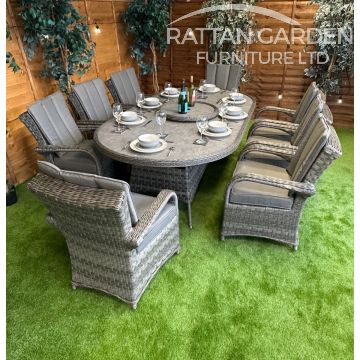 Rattan Serena Tokyo 230cm Oval 8 Seater Dining Set