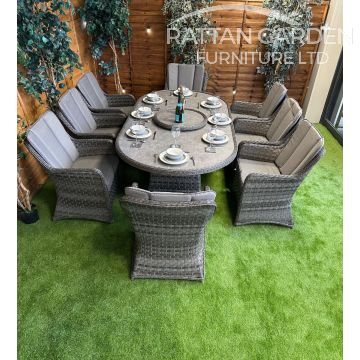 Rattan Serena Vienna 230cm Oval 8 Seater Dining Set