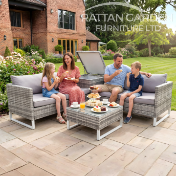 Jupiter Rattan Corner Sofa Set with Storage