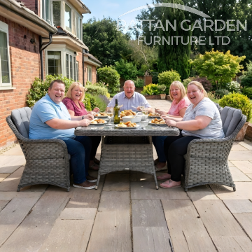 Rattan Serena Vienna Rectangular 6 Seat Dining Set
