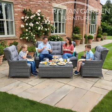 Serena Belgrade High Back Sofa Set with Coffee Table