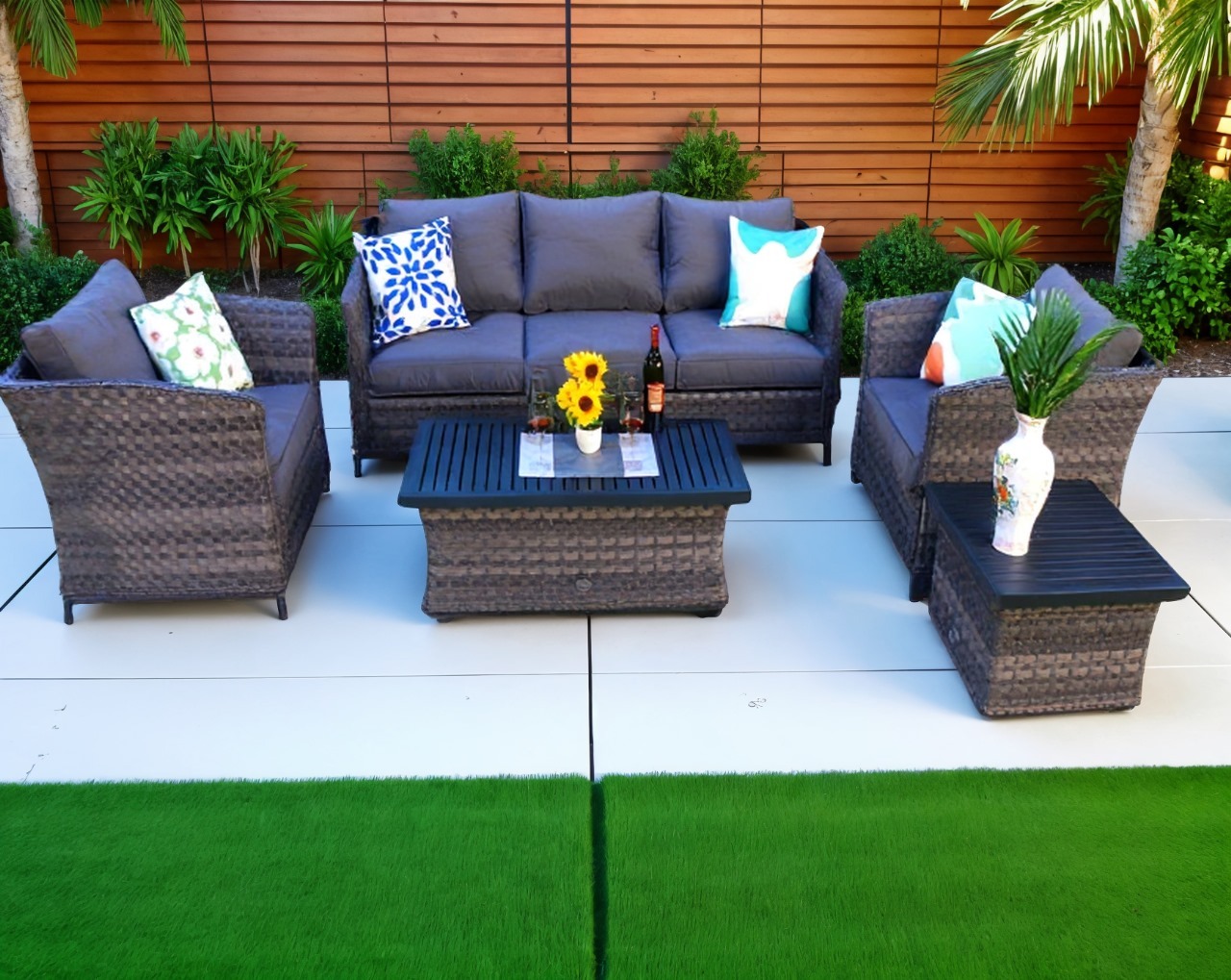 Monaco Serena Sofa Set With Aluminium Table Top